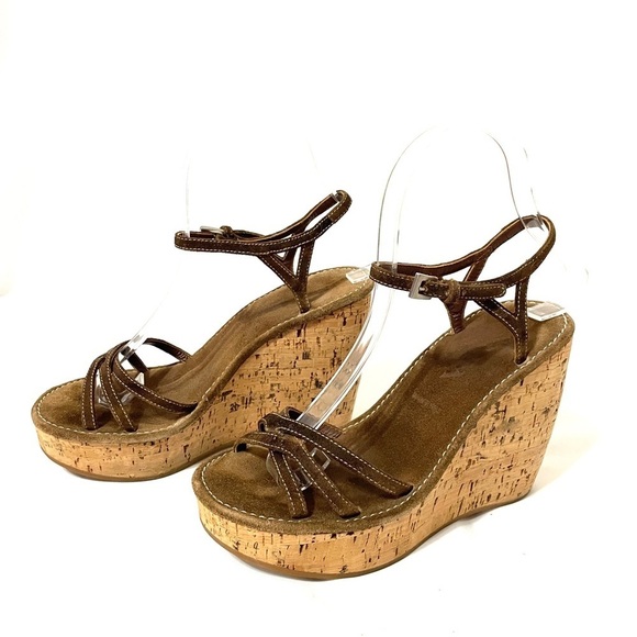 Prada cork wedge heels, authentic, size US 6, - Picture 3 of 16